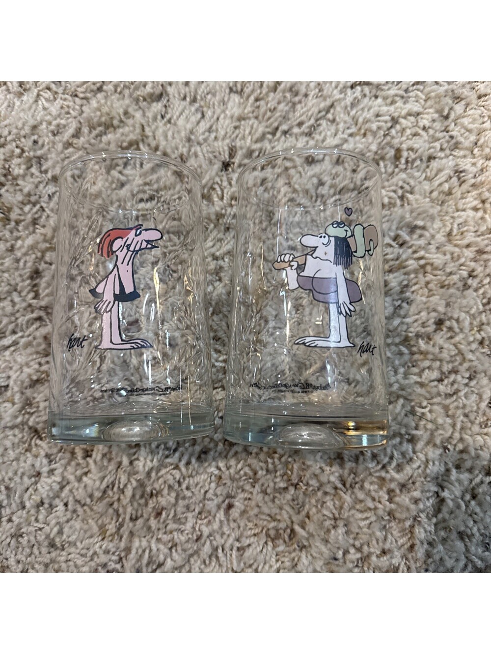 set of vtg 1981 Arby's "B.C. Ice Age" promotional drinking glasses  never used